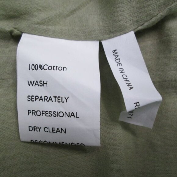 70°F/21°C Schiffli Sleeveless Eyelet Crop Cottage Retro Top-Olive-Large-NWT - Picture 5 of 13